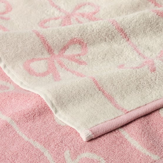 Bow Stripe Beach & Pink Blossom Towel Range