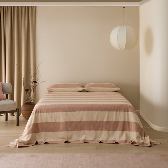 Carter Pecan Stripe Bedcover Separates