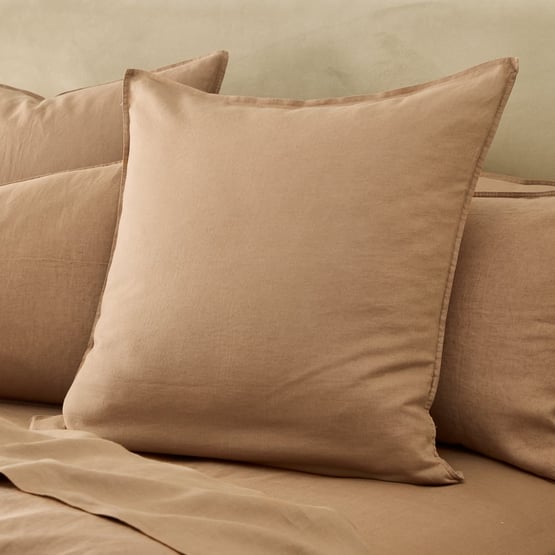 Vintage Washed Linen Hazelnut Pillowcases