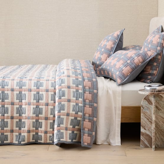 Riley Blue Quilted Coverlet Separates
