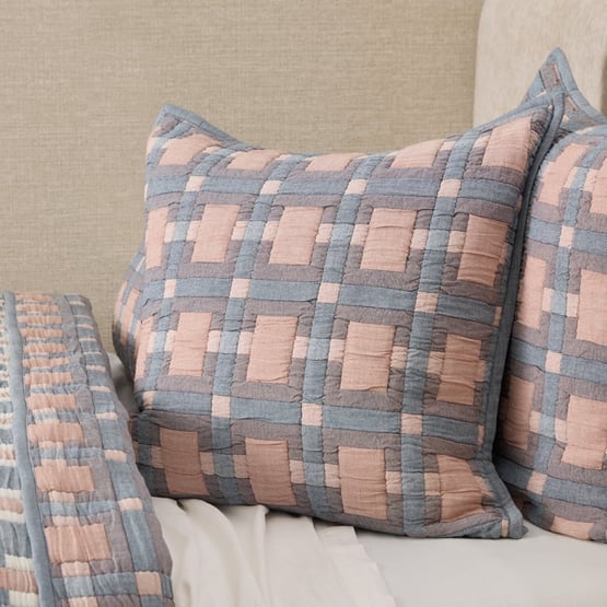 Riley Blue Quilted Pillowcases