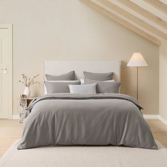 Brushed Cotton Wool Ash Grey Quilt Cover Set + Separates