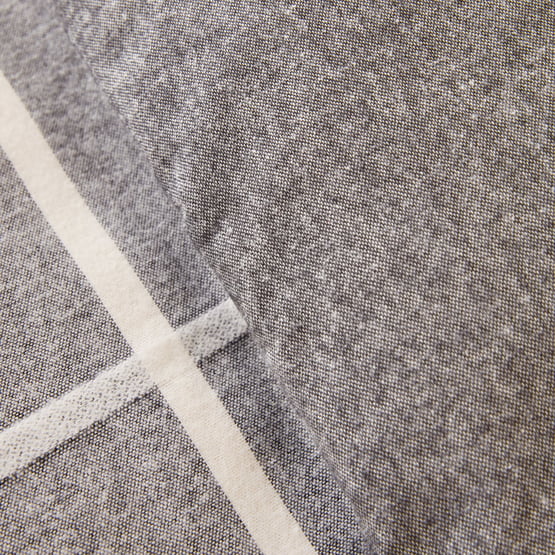 Fiore Grey Grid Flannel Quilt Cover Set