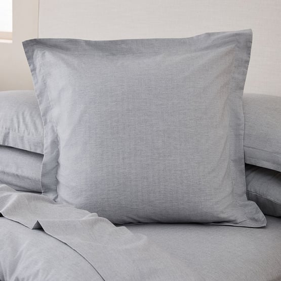Brushed Cotton Black & White Cashmere Herringbone Pillowcases