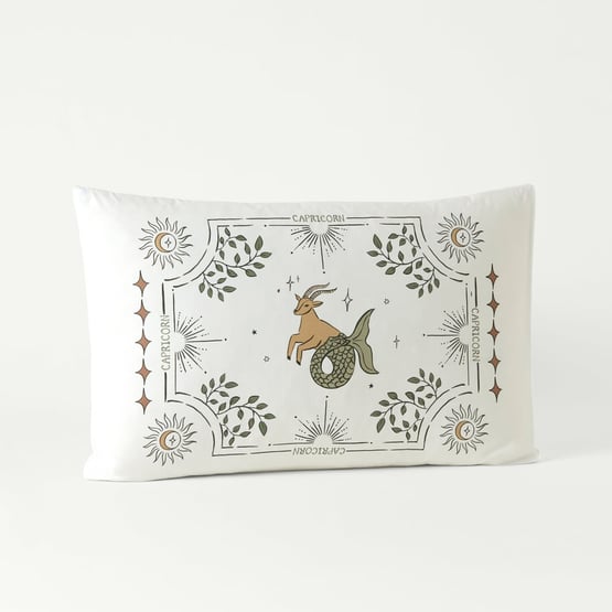 Zodiac Green Capricorn Pillowcase