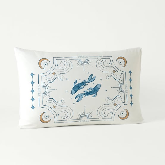 Zodiac Blue Pisces Pillowcase