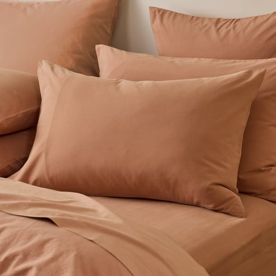 Stonewashed Cotton Earth Pillowcase