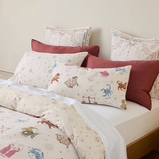 Zodiac Natural Quilt Cover Set + Separates