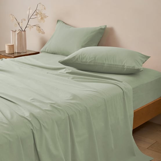 Stonewashed Cotton Gumleaf Sheet Separates