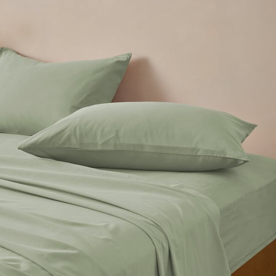 Stonewashed Cotton Gumleaf Sheet Separates