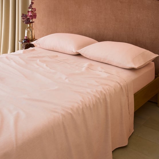 Melange Pink Flannel Pillowcases