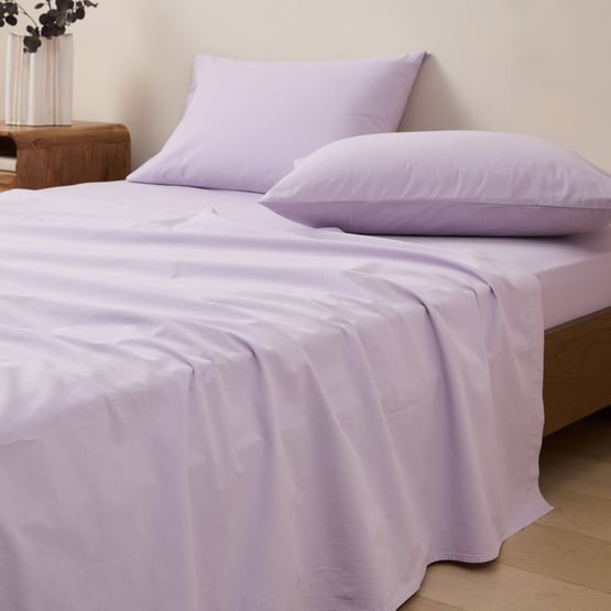 Stonewashed Cotton Misty Lilac Sheet Separates