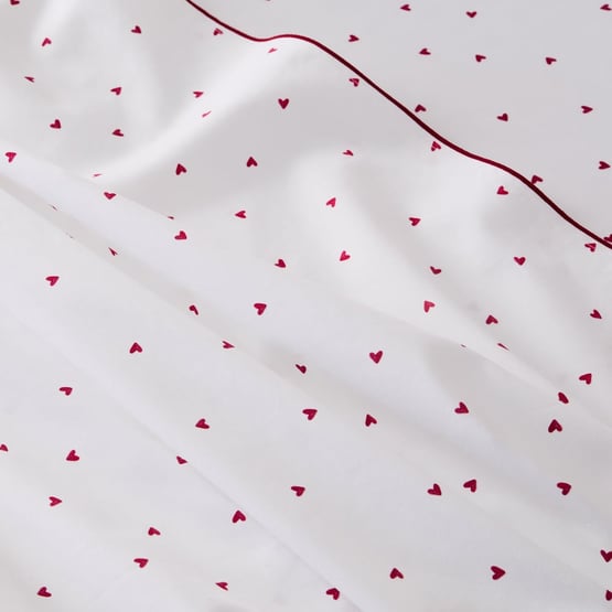 Ma Cherie Printed White Sheet Set