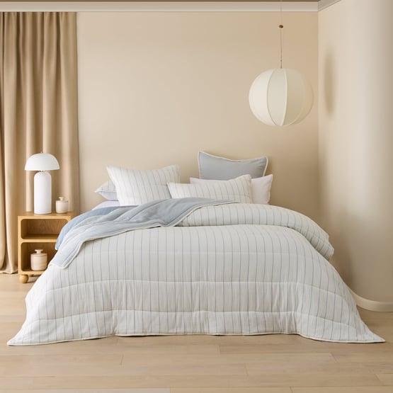  Hayes Coast Stripe Quilted Coverlet Separates