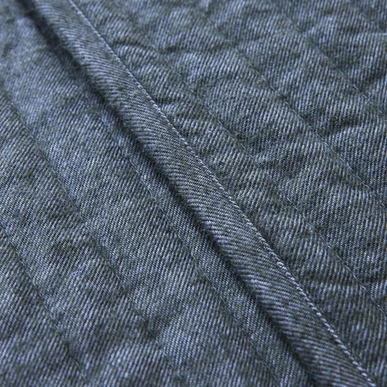 Melange Navy Flannel Quilted Pillowcases 