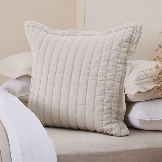 Vintage Washed Linen Linen Quilted Pillowcases