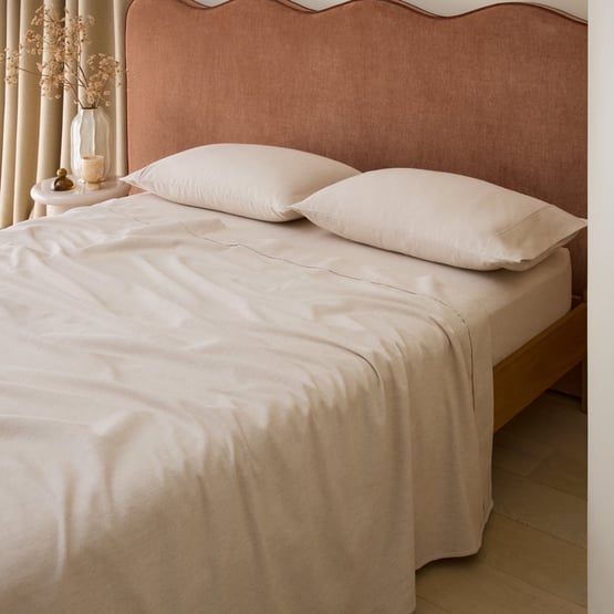 Melange Oat Flannel Pillowcases