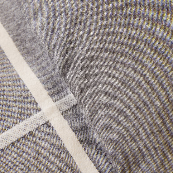 Fiore Grey Grid Flannel Quilt Cover Set