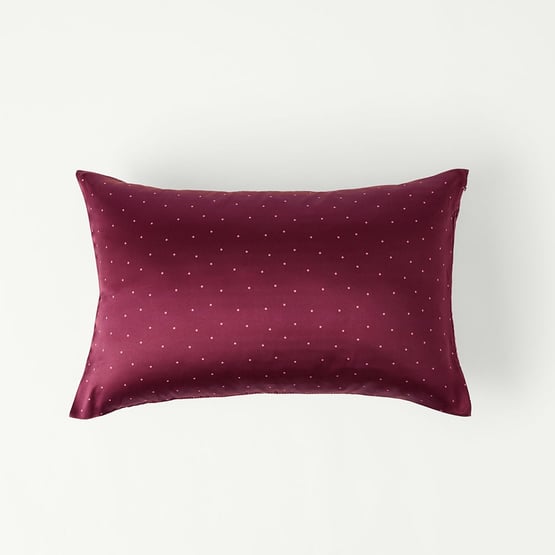 Pure Silk Polka Dot Burgundy Gift Set