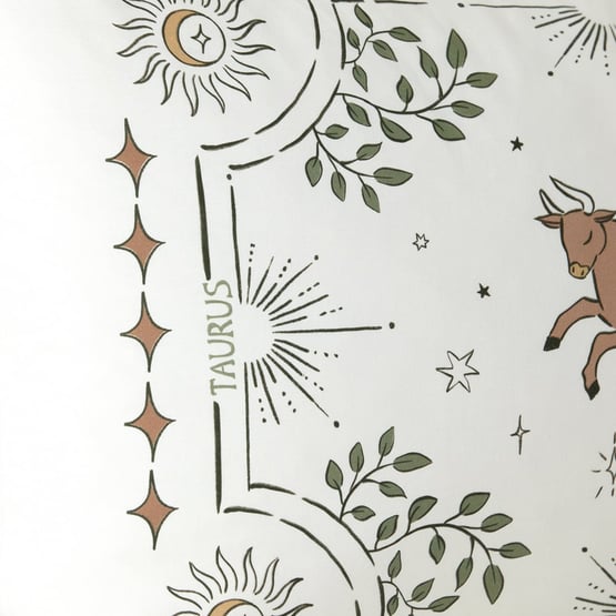 Zodiac Green Taurus Pillowcase