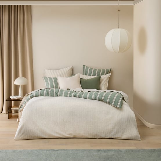Linen Cotton Ivy Stripe Quilt Cover Set + Separates