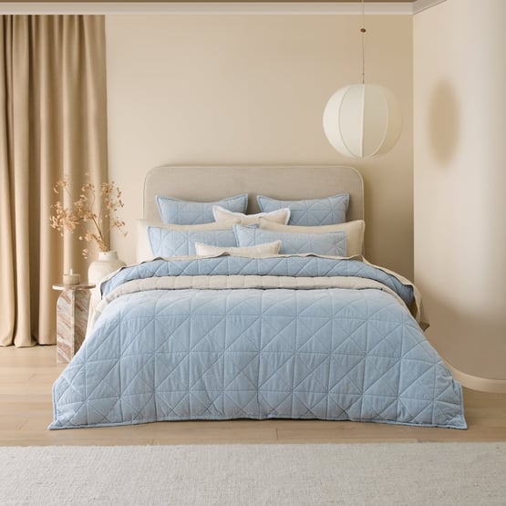 Vance Coast Cotton Velvet Quilted Quilt Cover Separates