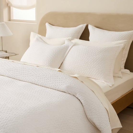 Collins Oat Marle Quilted Jersey Quilt Cover Separates