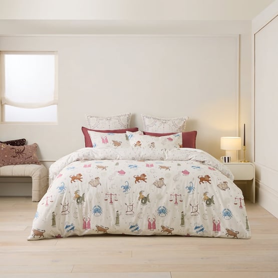 Zodiac Natural Quilt Cover Set + Separates