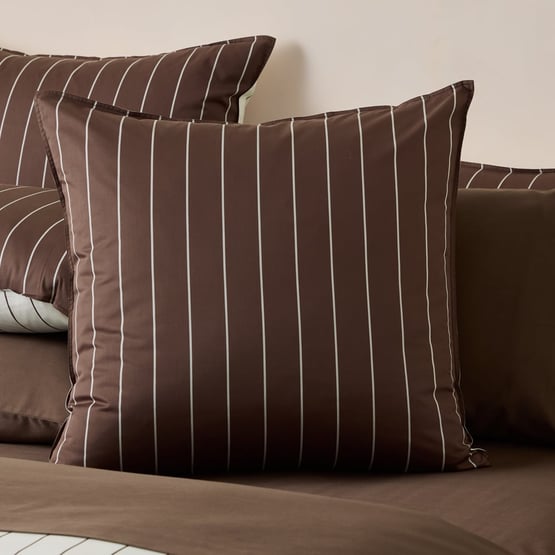 Bayes Chocolate Stripe European Pillowcase