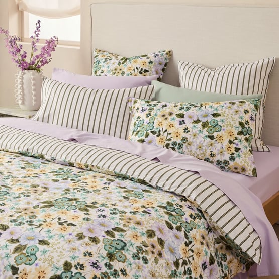 Zoey Green Floral Pillowcases