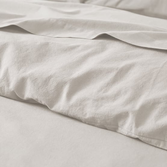 Stonewashed Cotton Moon Grey Pillowcase