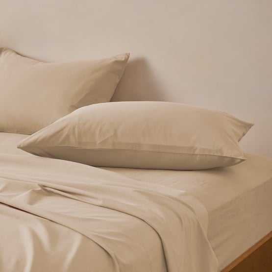 Stonewashed Cotton Sand Sheet Separates