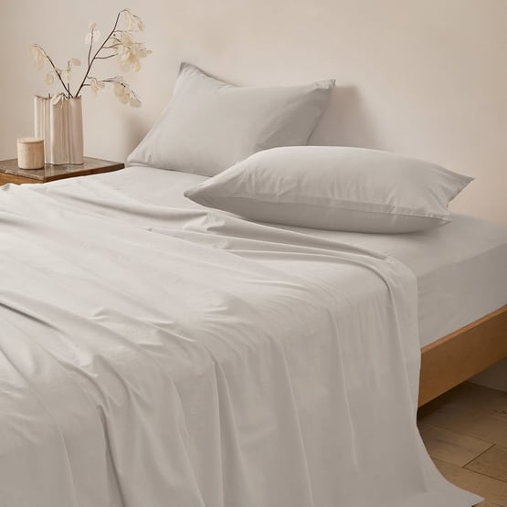 Stonewashed Cotton Moon Grey Sheet Separates