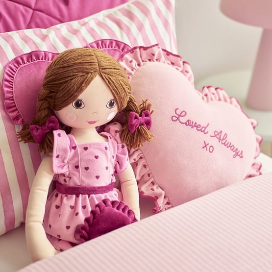 Velvet Heart Pink Snuggle Friend