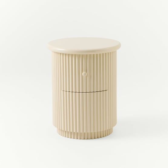 Harper High Gloss Oat Bedside Table