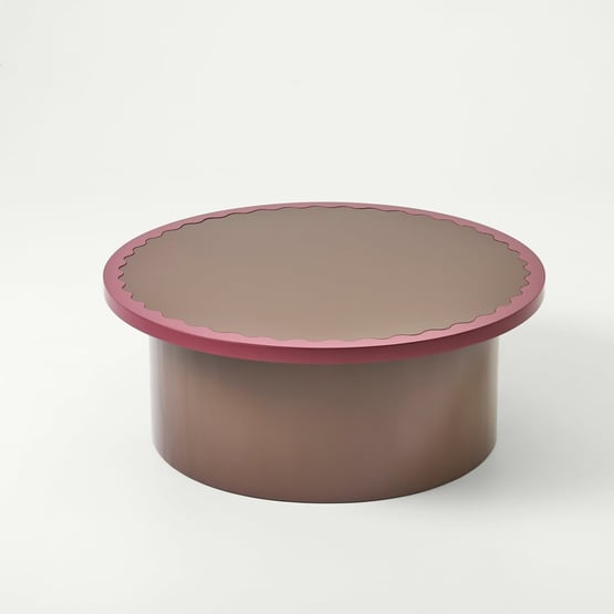 Clover High Gloss Chocolate & Plum Coffee Table