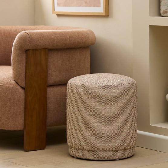 Remi Pink Mosaic Ottoman