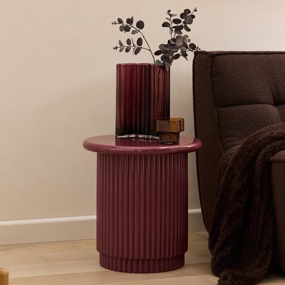 Harper High Gloss Plum Side Table
