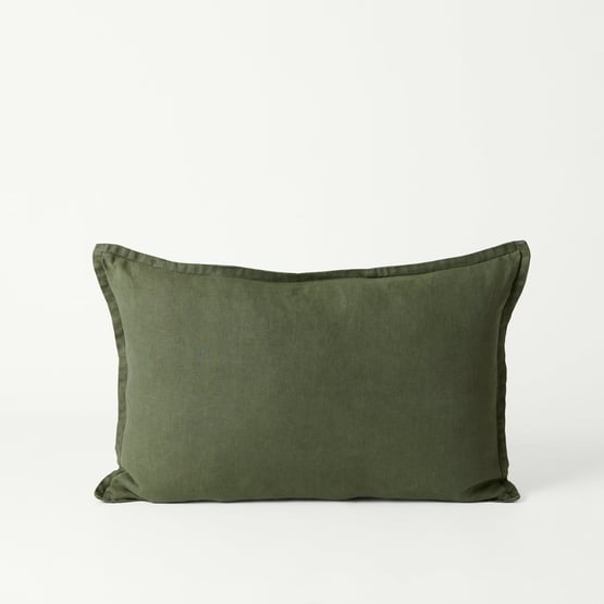 Belgian Pine Vintage Washed Linen Long Cushion