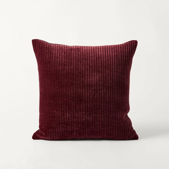 Rosedale Corduroy Berry Cushion