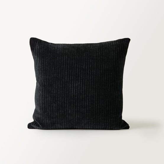 Rosedale Corduroy Black Cushion