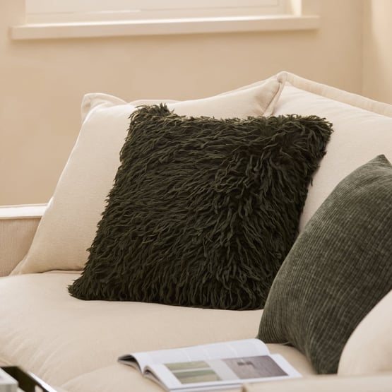 Moritz Ivy Recycled Fur Cushion