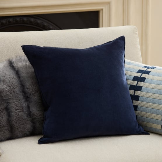 Fenton Navy Velvet Cushion