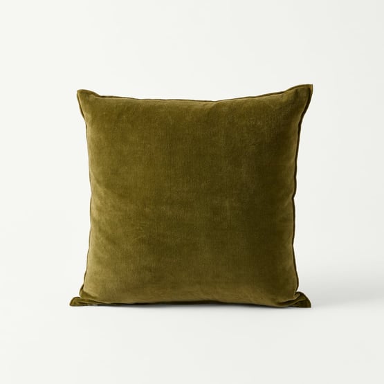 Fenton Velvet Olive Cushion