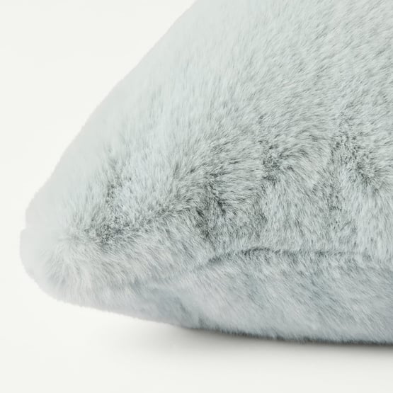 Recycled Faux Fur Blue Cushion