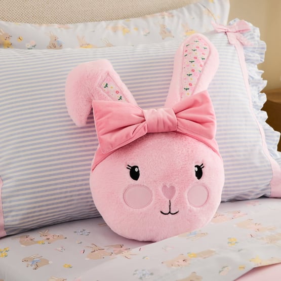 Floral Bunny Pink Cushion