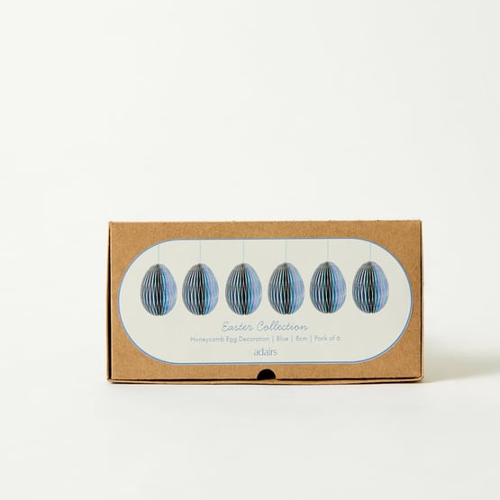 Easter Egg Blue Decorations Set of 6