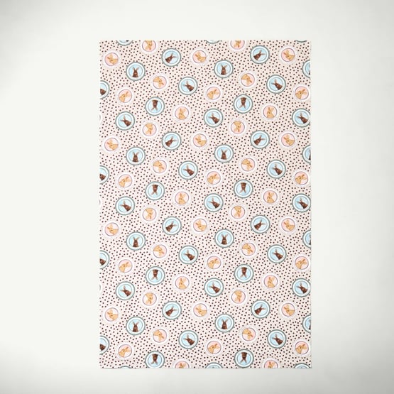 Easter Rose, Burgundy & Nordic Blue Tablecloth