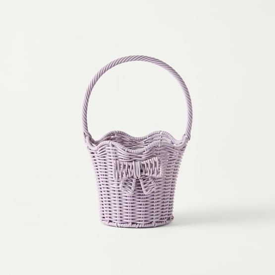 Bow Lilac Carry Basket