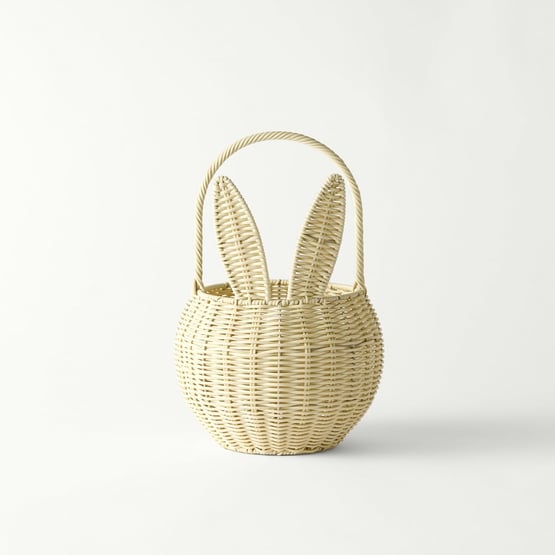 Bunny Cream Carry Basket